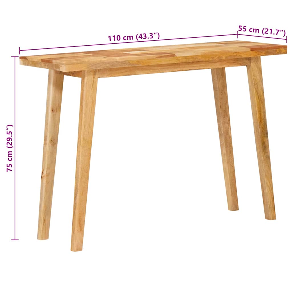 Étkezőasztal Természetes 100 x 35 x 75 cm Tömör Mangófát