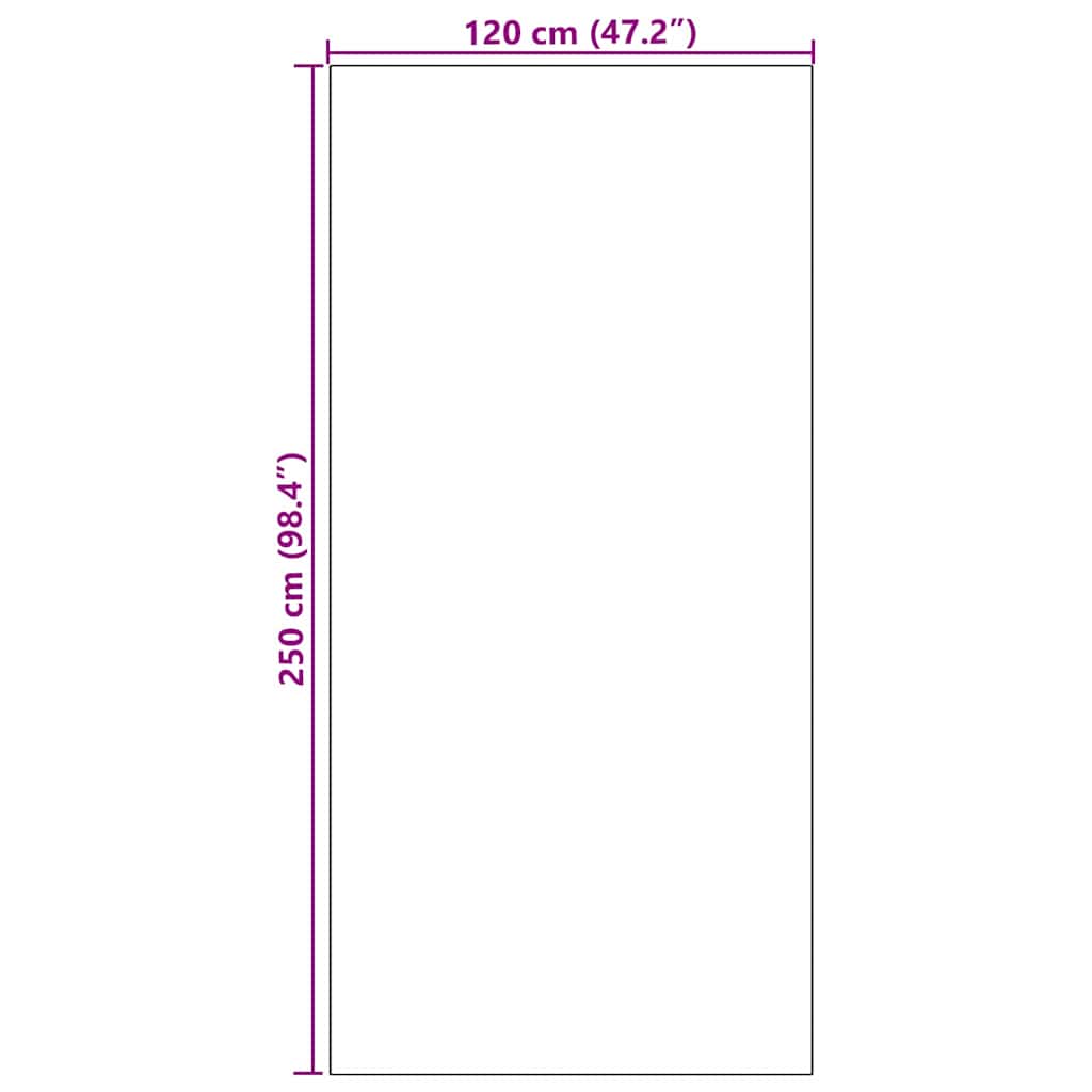 Ajtószőnyeg Fekete 120 x 250 cm 100% Poliamid