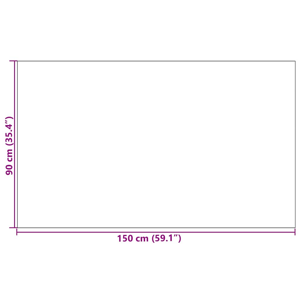 Ajtószőnyeg Fekete 90 x 150 cm 100% Poliamid