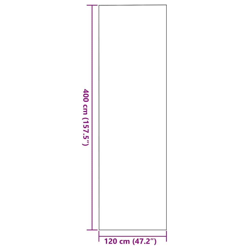 Ajtószőnyeg Beige és fekete 120 x 400 cm 100% Poliamid