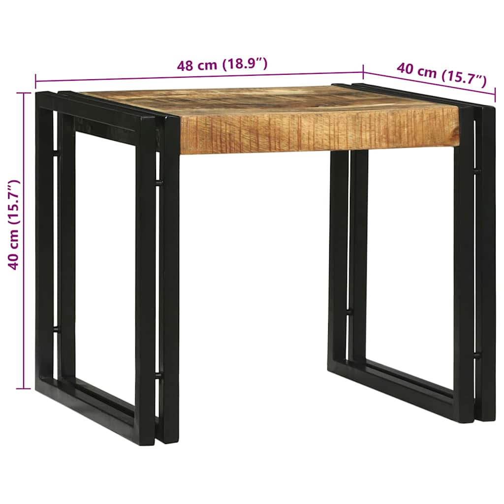 Dohányzóasztal 2 pcs Barna 48 x 40 x 40 cm Tömör Mangófát