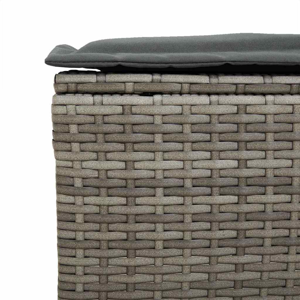 6 részes szürke polyrattan kerti ülőgarnitúra párnákkal
