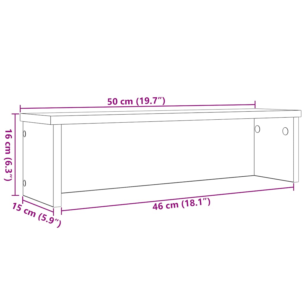 konyhai állvány rakodható fekete 50x15x16 cm műfa