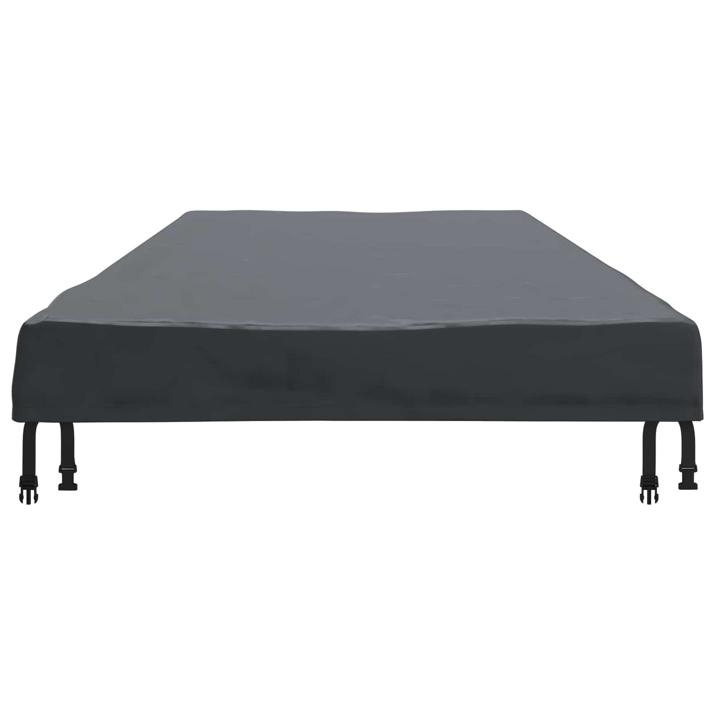 Asztal Fedő Egyszínű Fekete 242 x 102 x 15 cm szövet