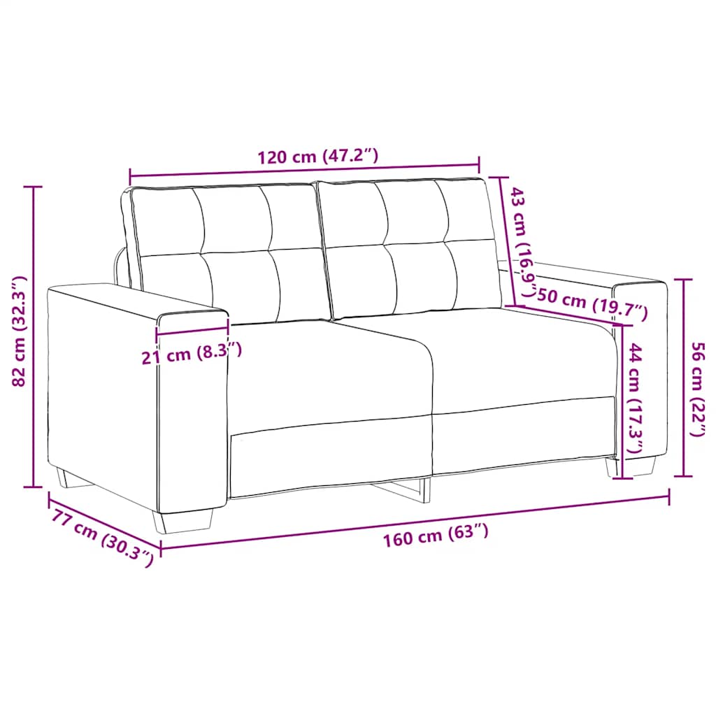 fekete bársony loveseat kanapé 160x77x82 cm