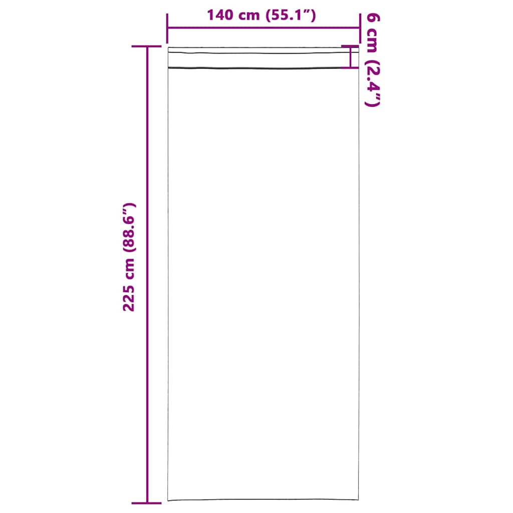 Fekete Függöny Gyűrűkkel 2 pcs Zöld 225 x 140 cm Poliészter