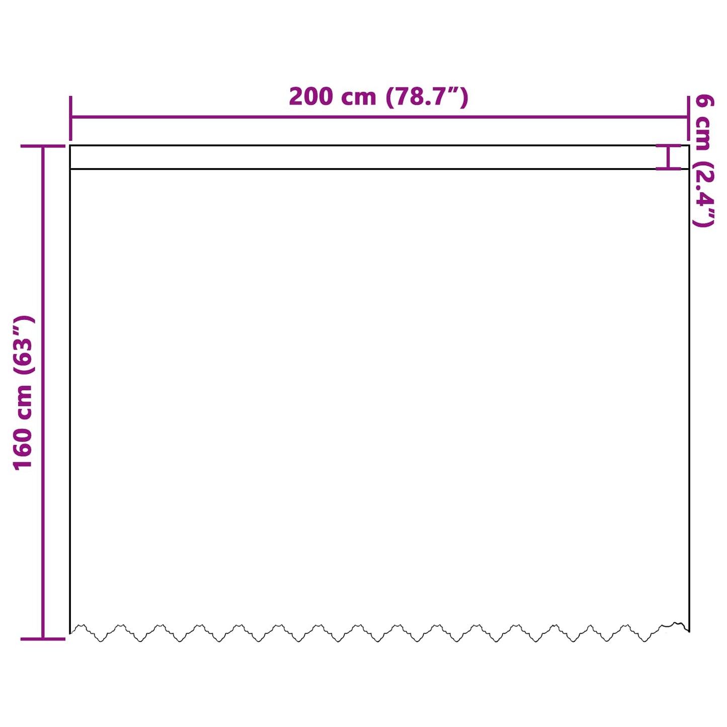 Csipkés Függöny függönyökkel Fehér 160 x 200 cm Poliészter