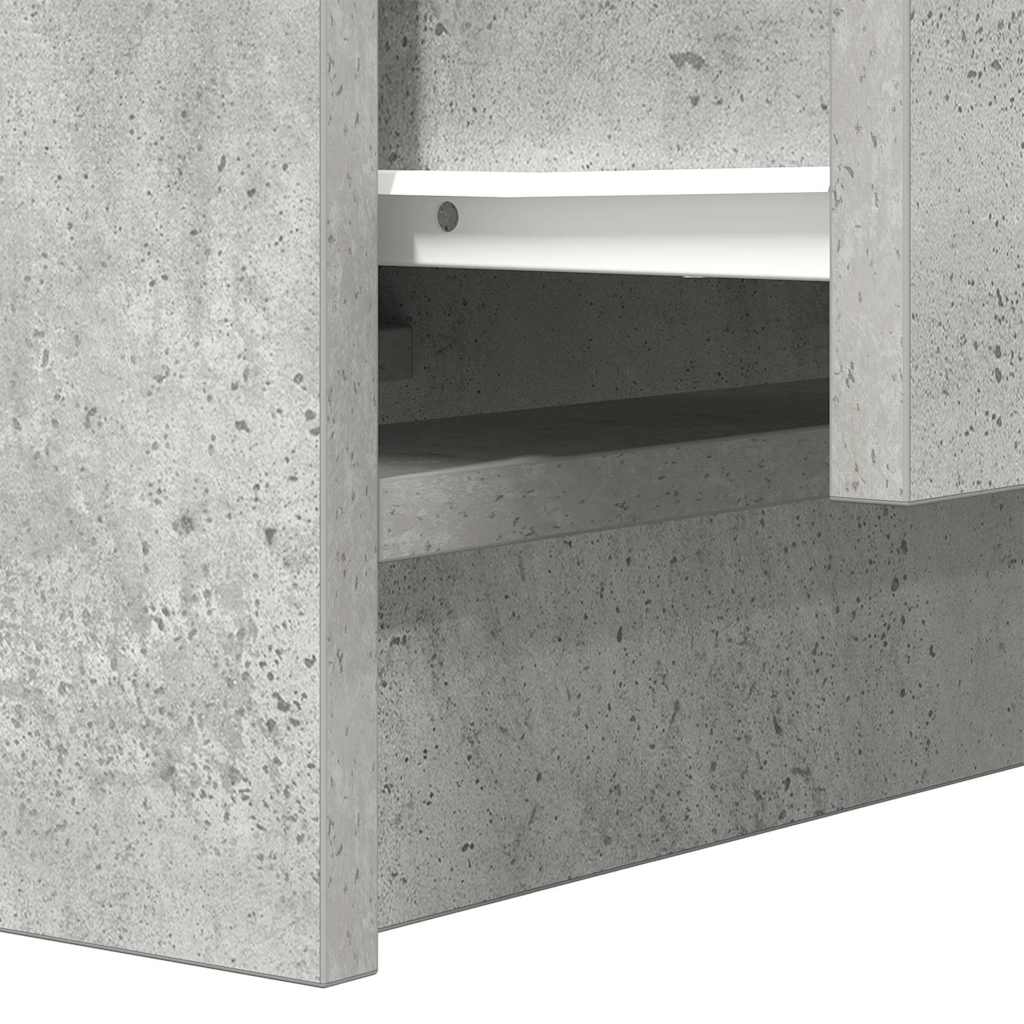 2 db betonszürke éjjeliszekrények 2 fiókkal 38x34x80 cm