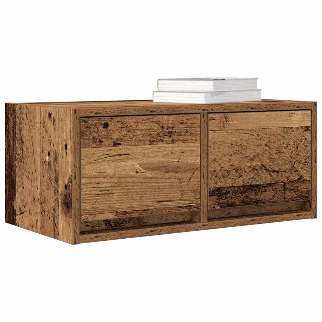 antik fa színű szerelt fa TV-szekrény 60x31x25,5 cm