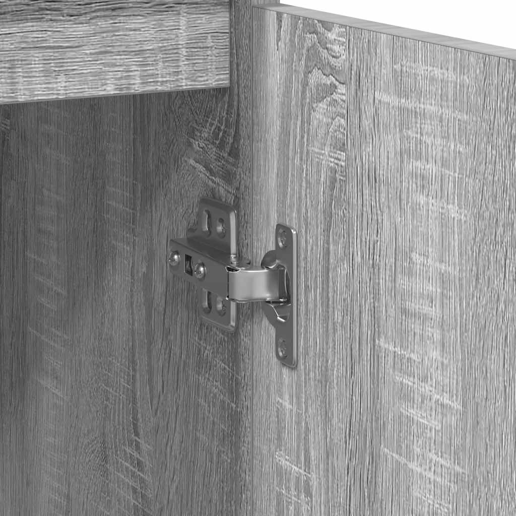 szürke sonoma szerelt fa tálalószekrény fiókos 71x35x65 cm