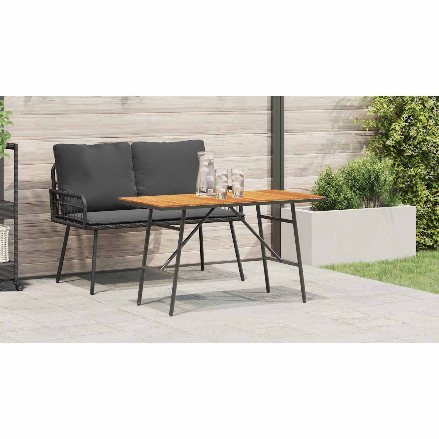 Étkezőasztal Barna 110 x 55 x 61,5 cm Tömör Akácfa