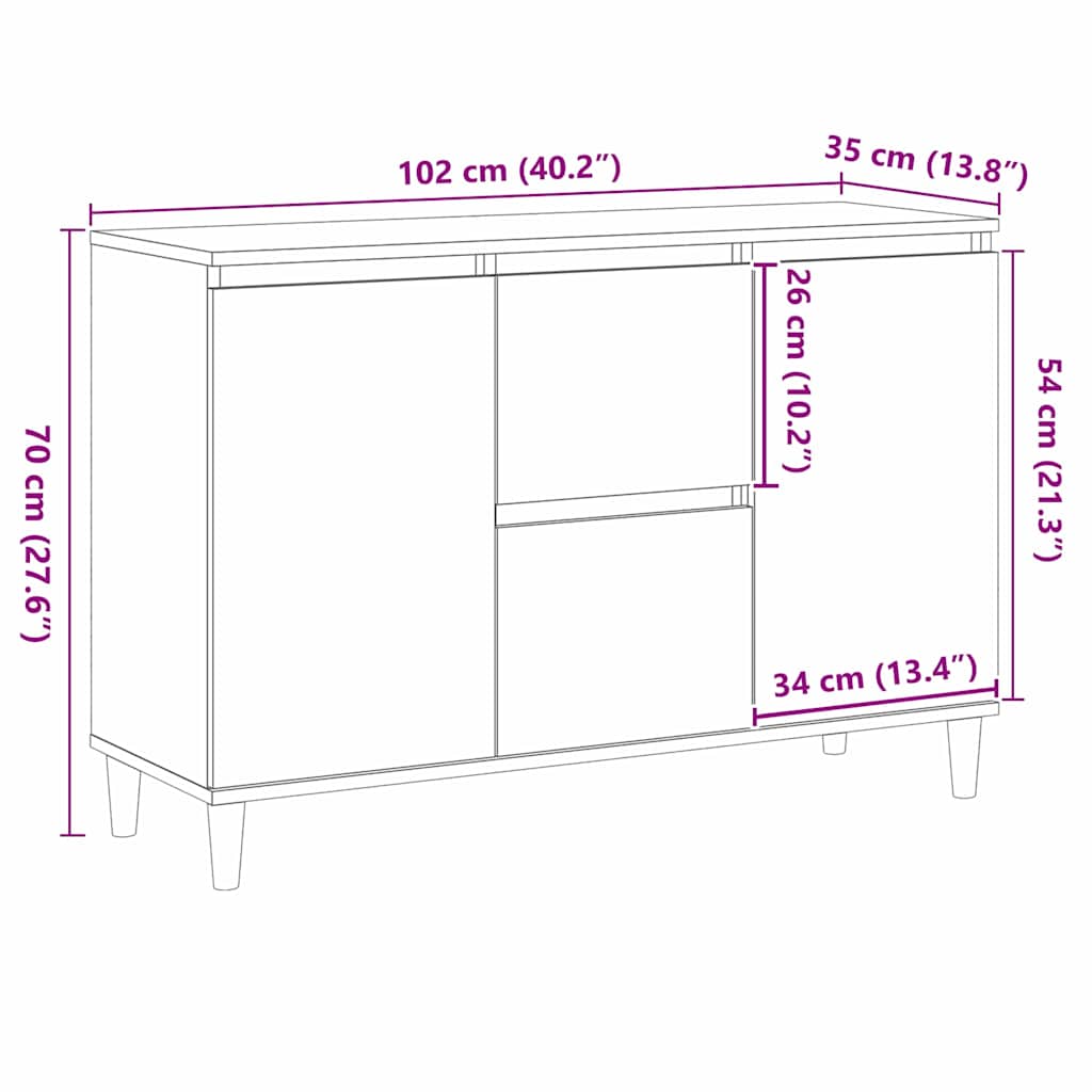 Széf Fekete 102 x 35 x 60 cm Szerelt fa