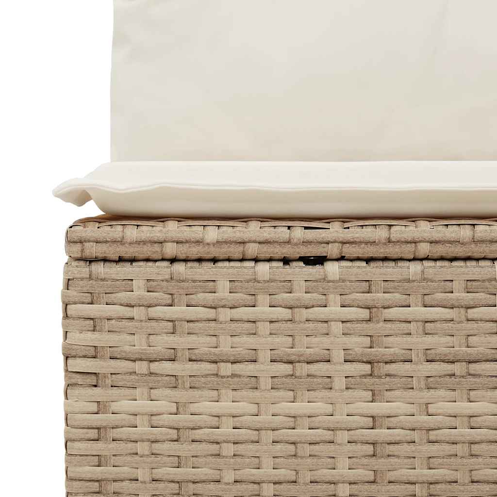 6 részes bézs polyrattan kerti ülőgarnitúra párnával