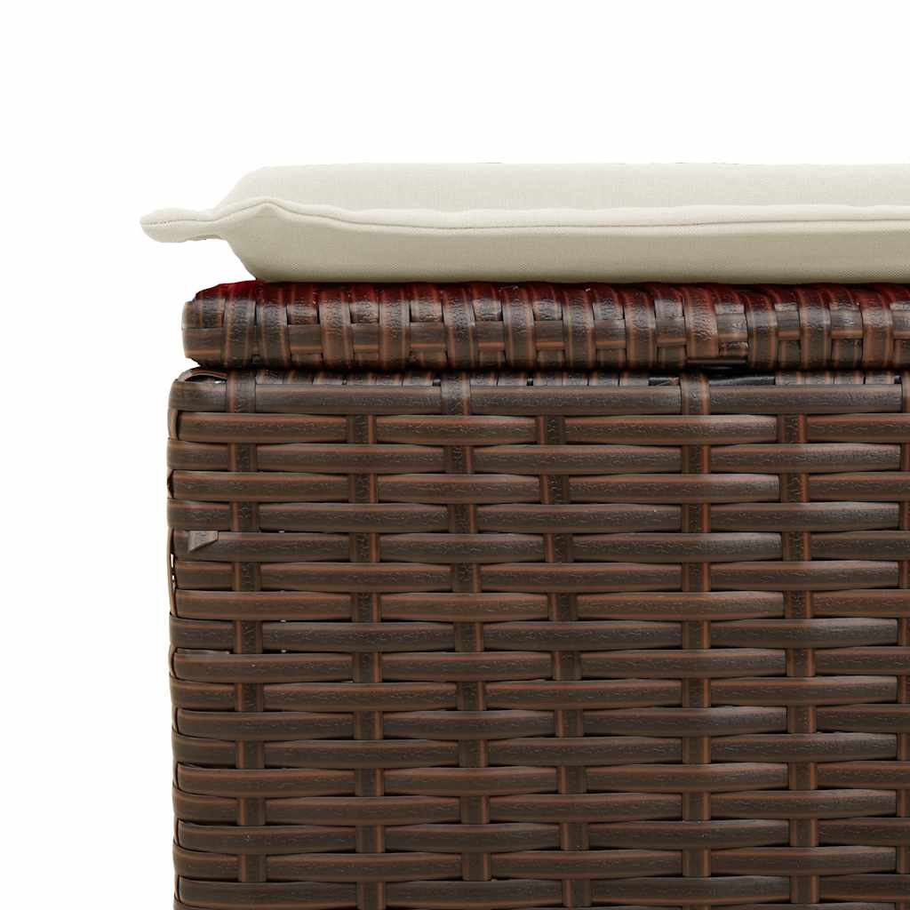 6 részes barna polyrattan kerti ülőgarnitúra párnával