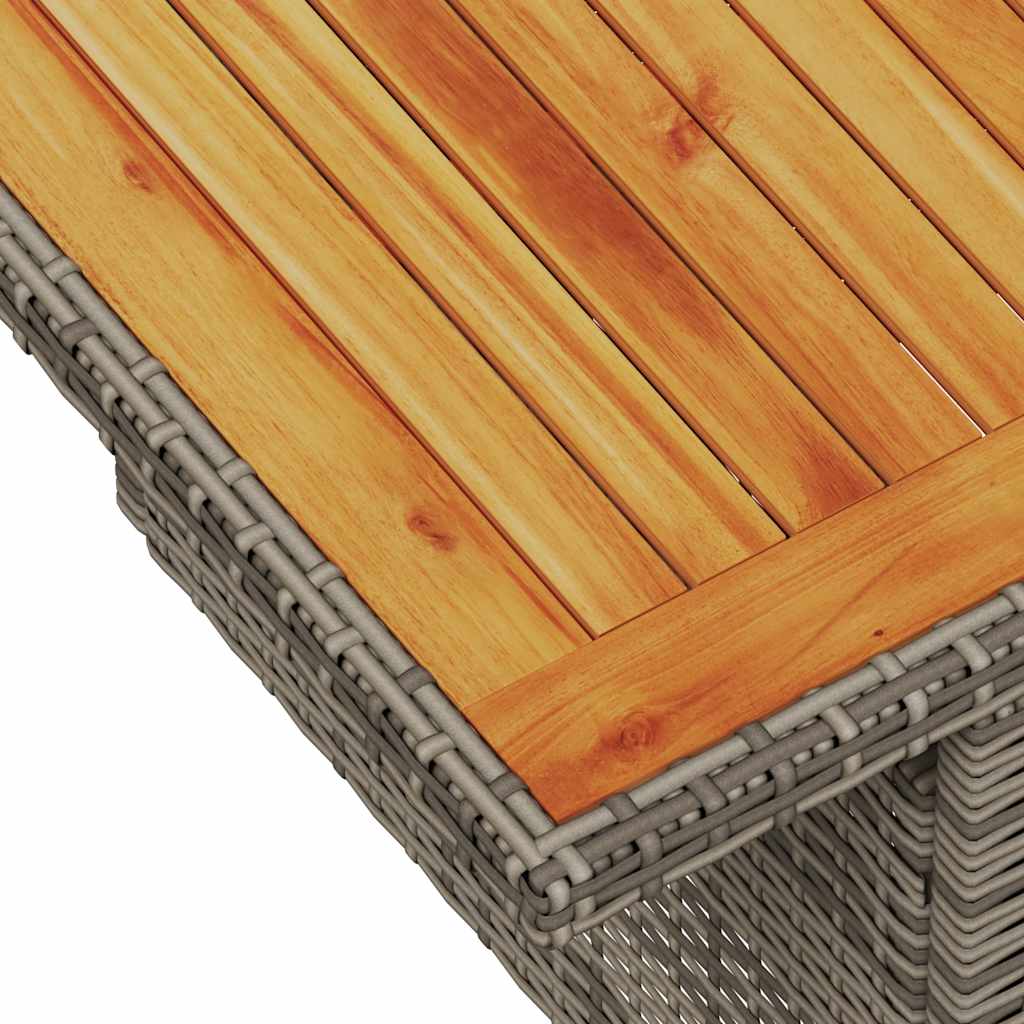9 részes szürke polyrattan kerti ülőgarnitúra párnákkal