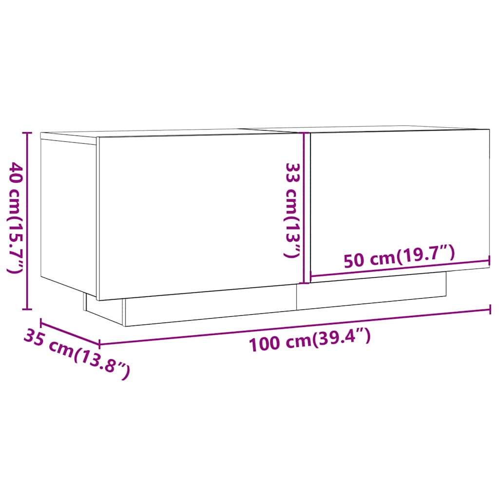 kézműves tölgy színű szerelt fa éjjeliszekrény 100 x 35 x 40 cm