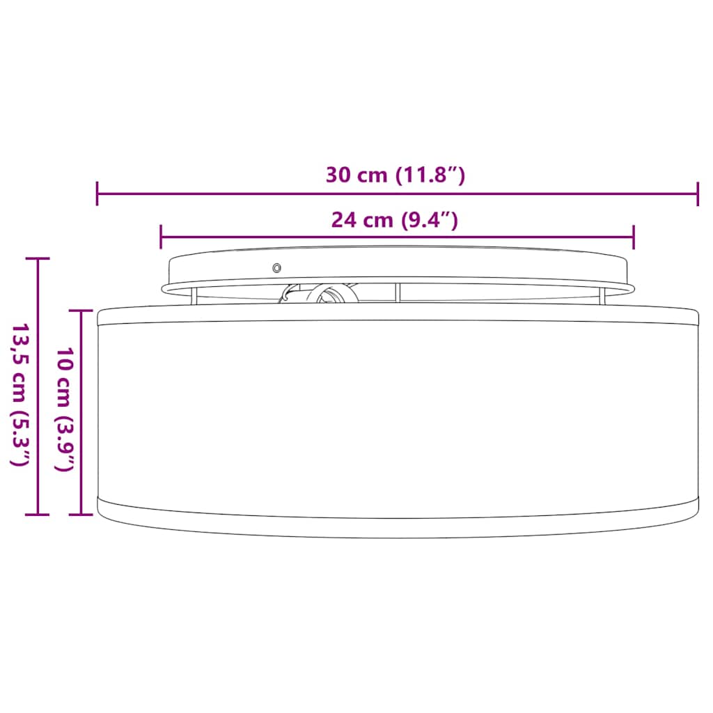 Mennyezeti lámpa fényszórókkal Szürke 30 x 30 x 13,5 cm szövet