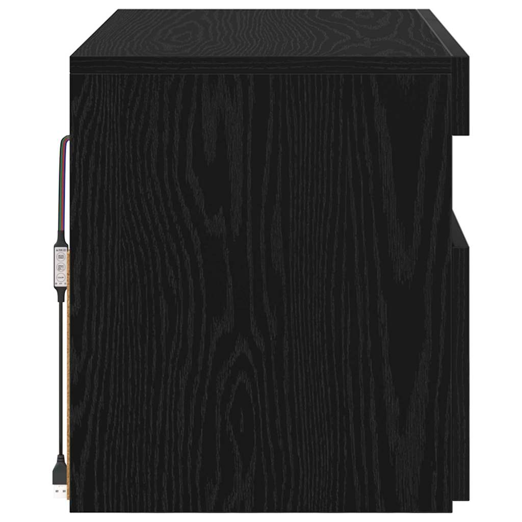 TV szekrény 60 x 35 x 40 cm Fekete tölgy Szerelt Fa