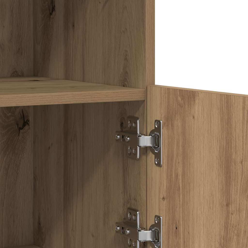 LED tálaló Barna 81 x 37 x 66,5 cm Szerelt Fa