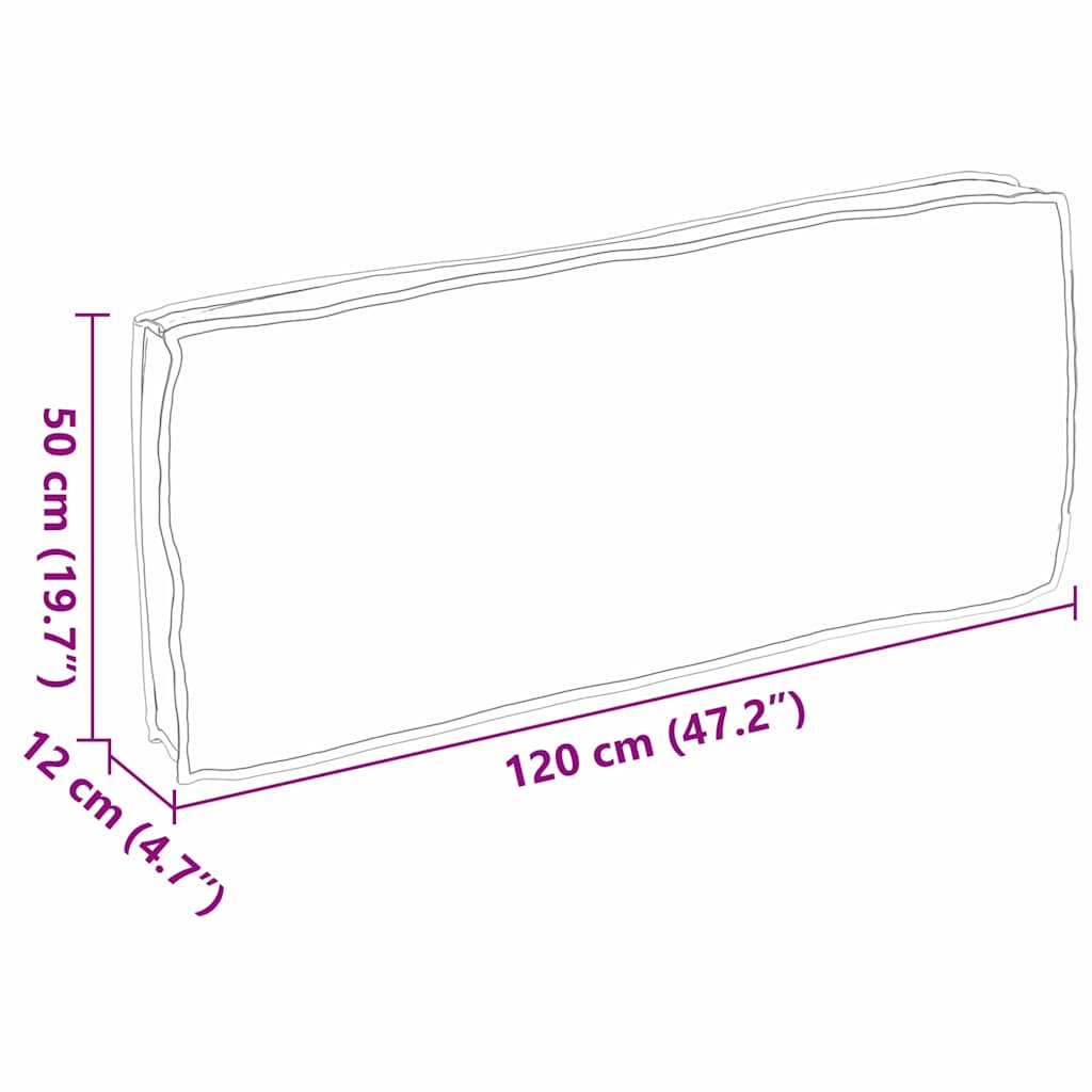 Párna Bézs 120 x 50 x 12 cm Oxford Szövet