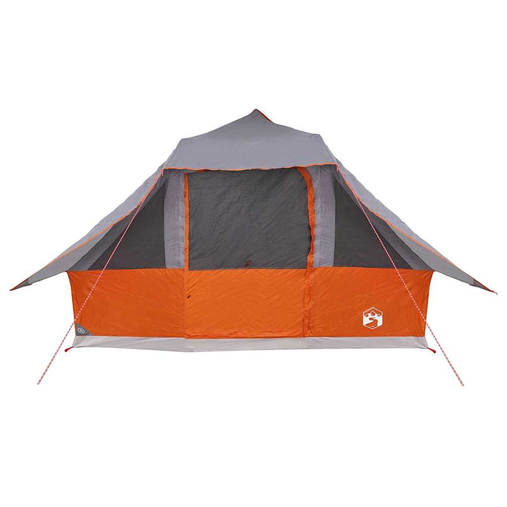 Tipi sátor tetővel Szürke és narancs 364 x 281 x 257 cm taft