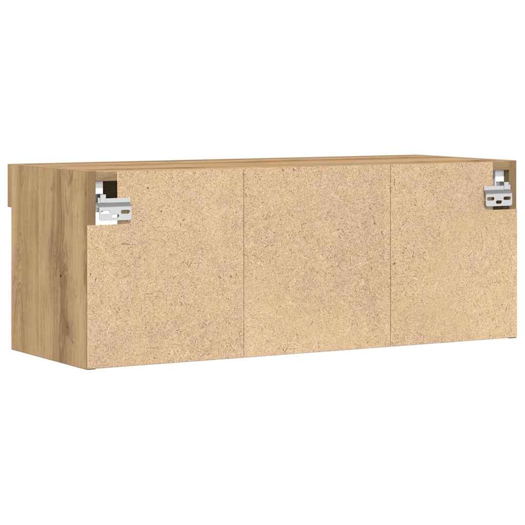 TV szekrény garnitúra 80 x 30 x 30 cm kézműves tölgy Szerelt Fa