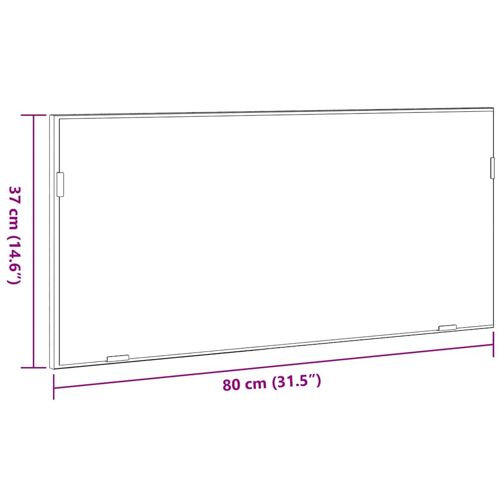 Tükör Magas szürke sonoma 80 x 37 cm Üveg és Műszaki Fa