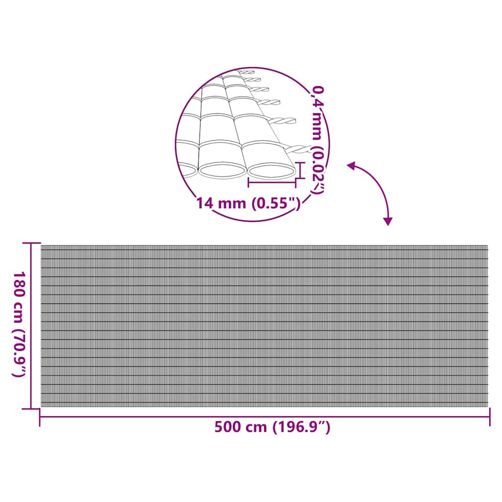 kétoldalas fehér PVC kerti kerítés 1,8 x 5 m