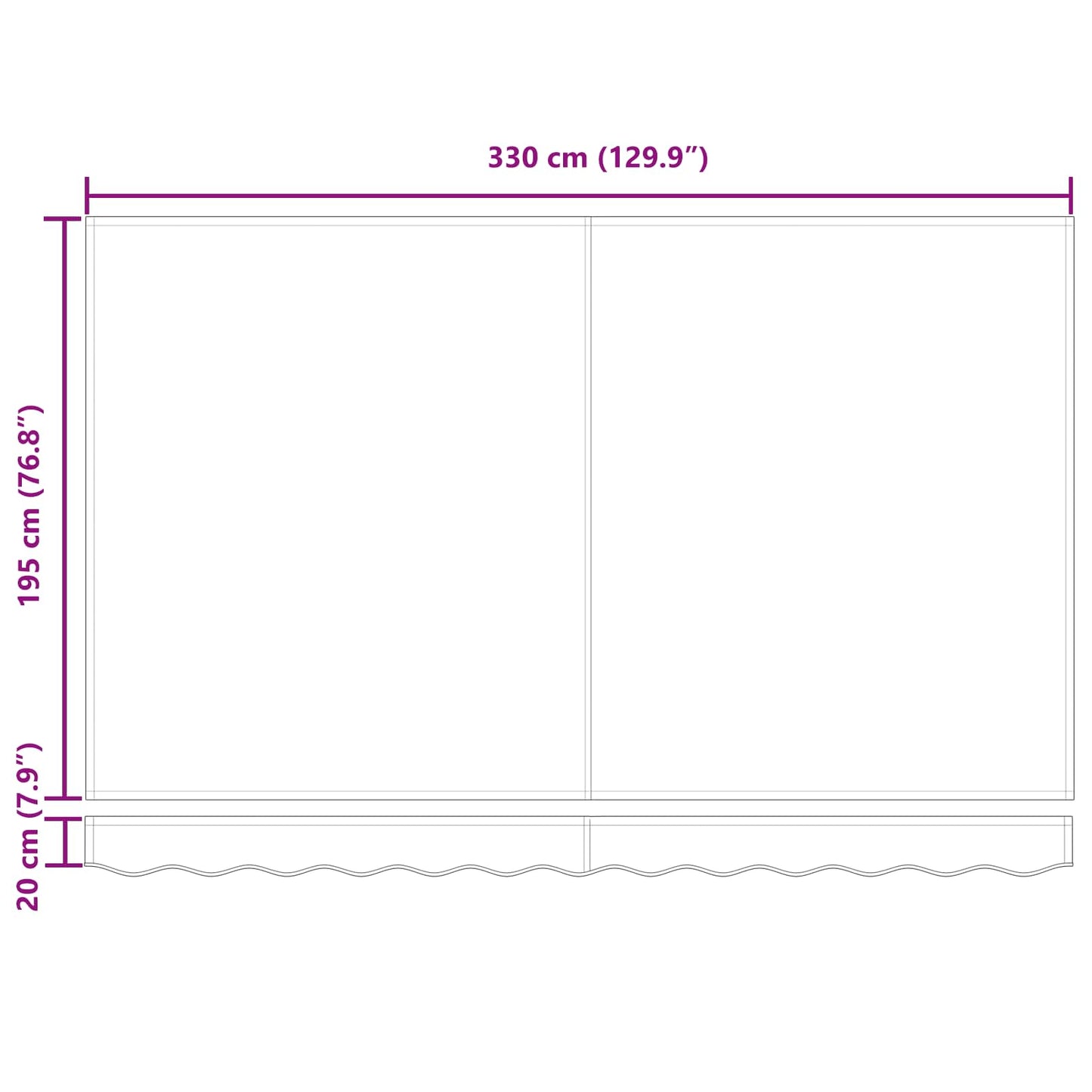 Behúzható napellenző Zöld 350 x 200 cm szövet