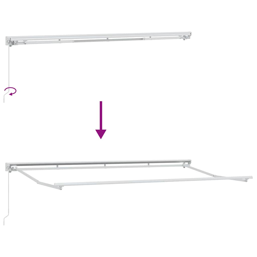 Behúzható napellenző Kék és Fehér 400 x 200 cm