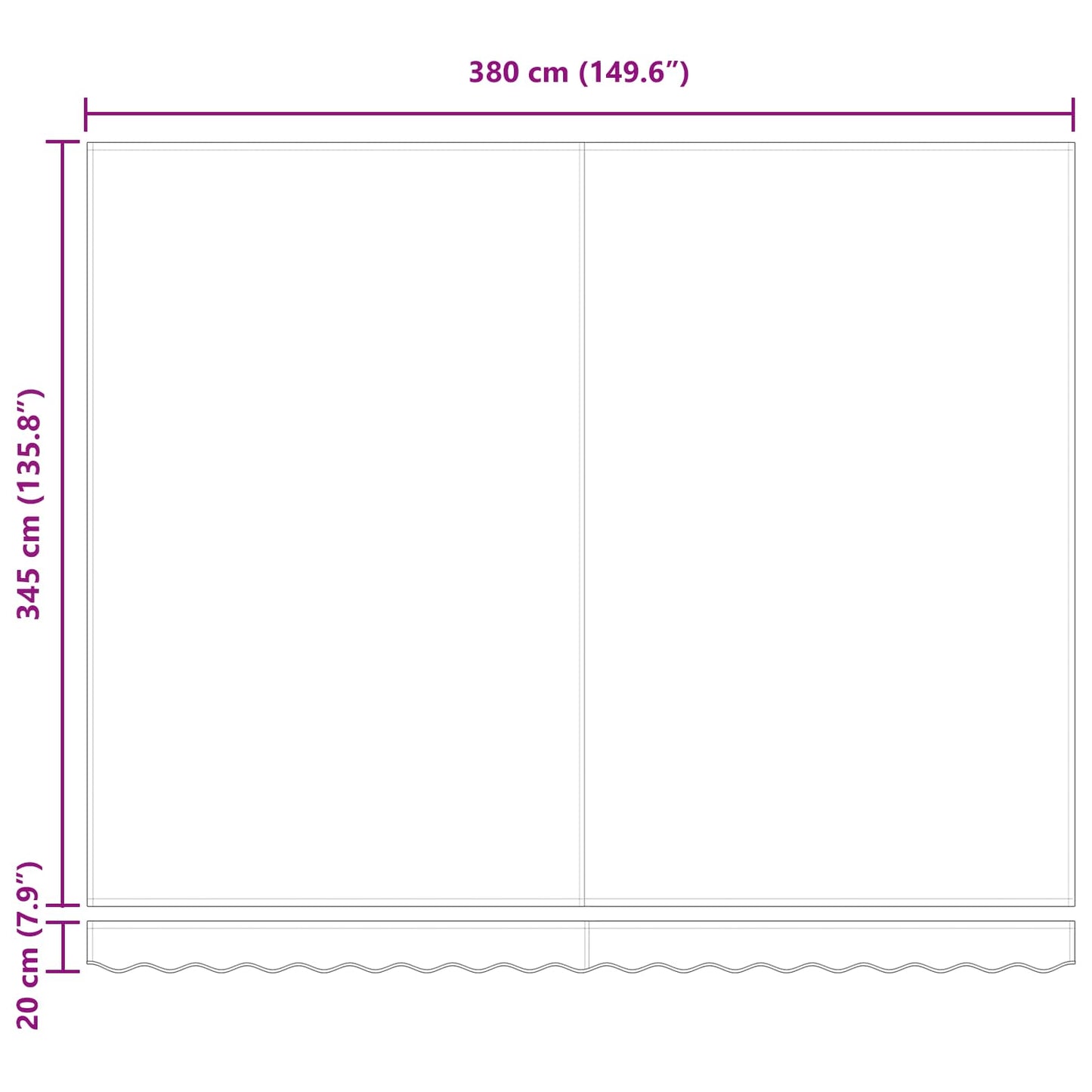 Behúzható napellenző Világosszürke 400 × 350 cm