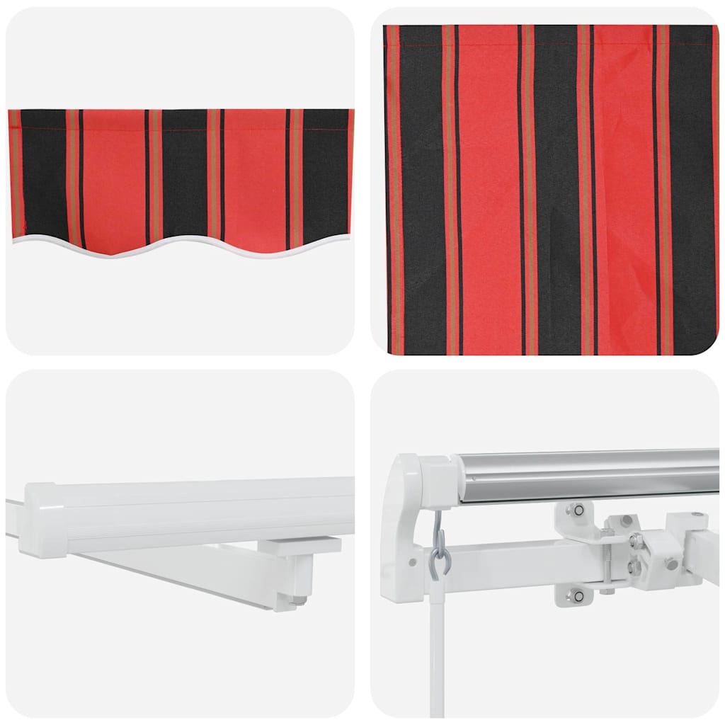 Behúzható napellenző narancssárga és barna 600 × 350 cm