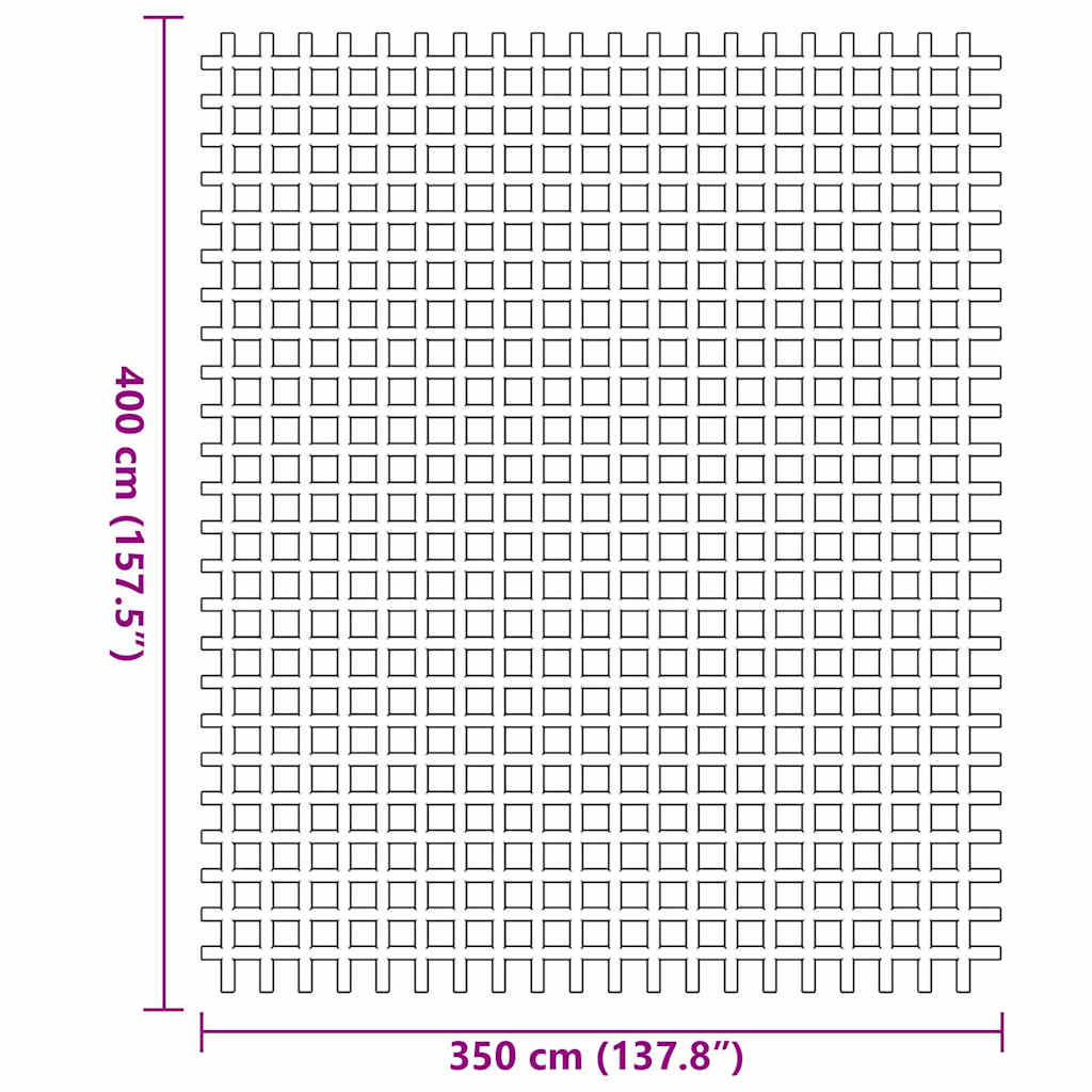 Sátor szőnyeg Zöld 400 × 350 cm Poliészter