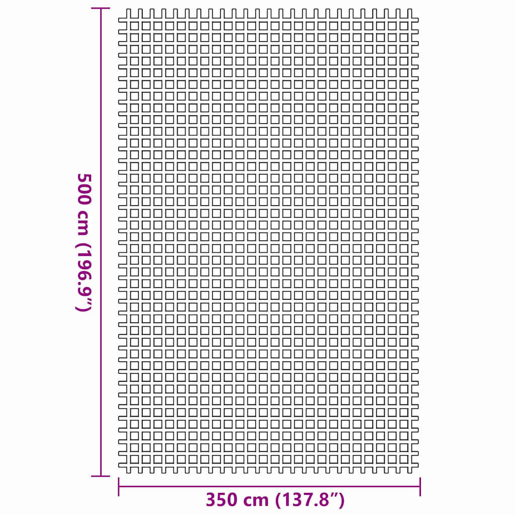 Sátor szőnyeg Zöld 500 × 350 cm Poliészter