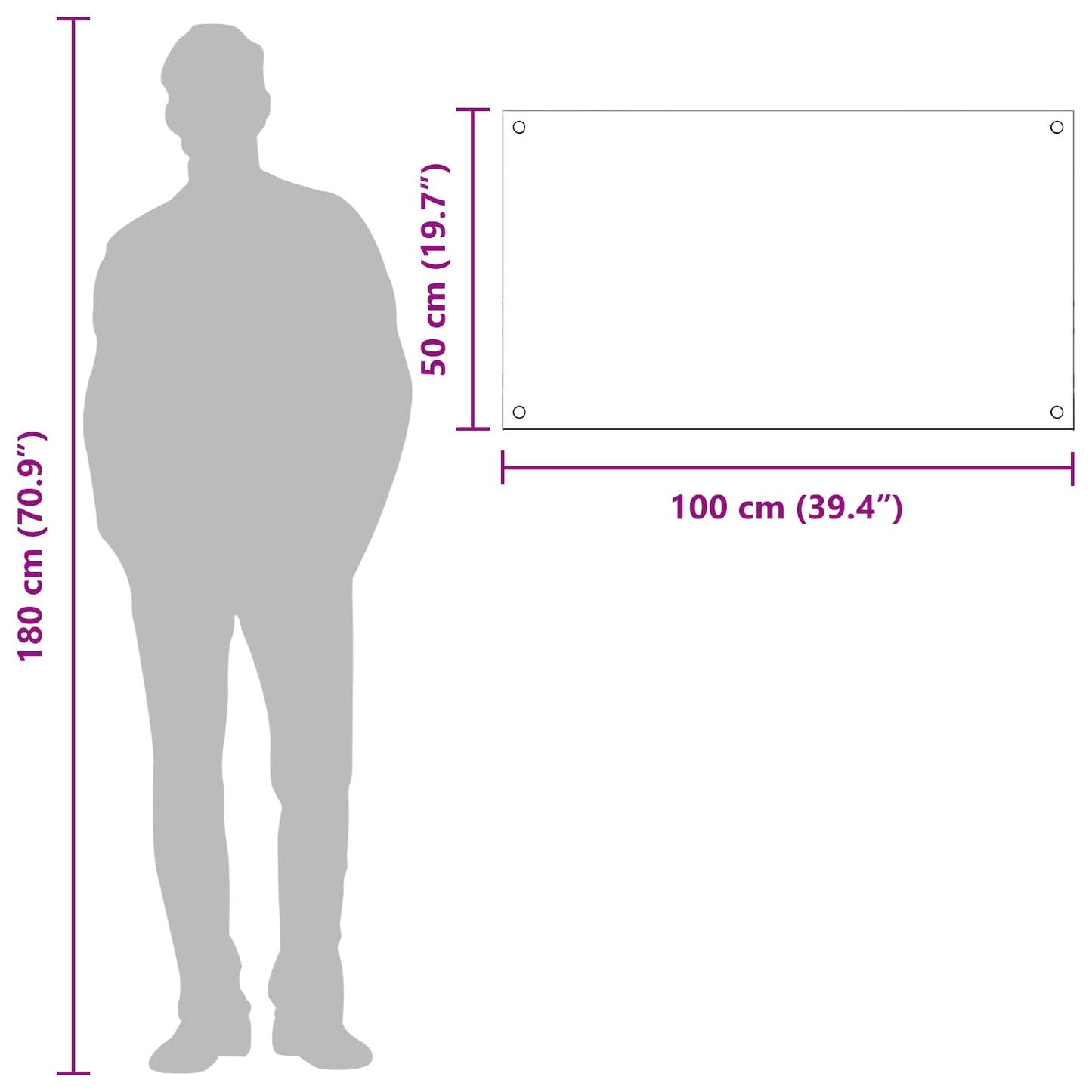 Konyhai hátfal Sötétszürke 100 x 50 cm edzett üveg