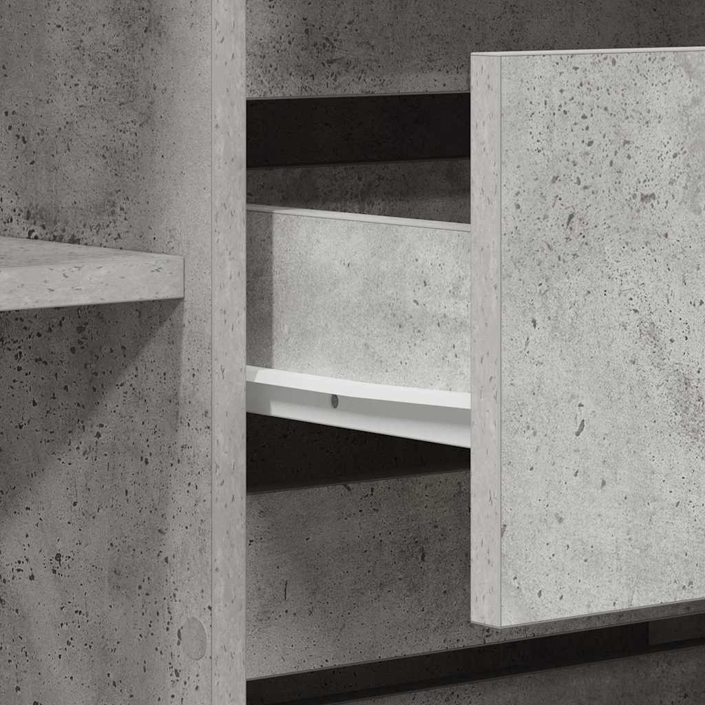 Széf fiókkal Beton Szürke 120 x 41 x 75 cm Faanyag