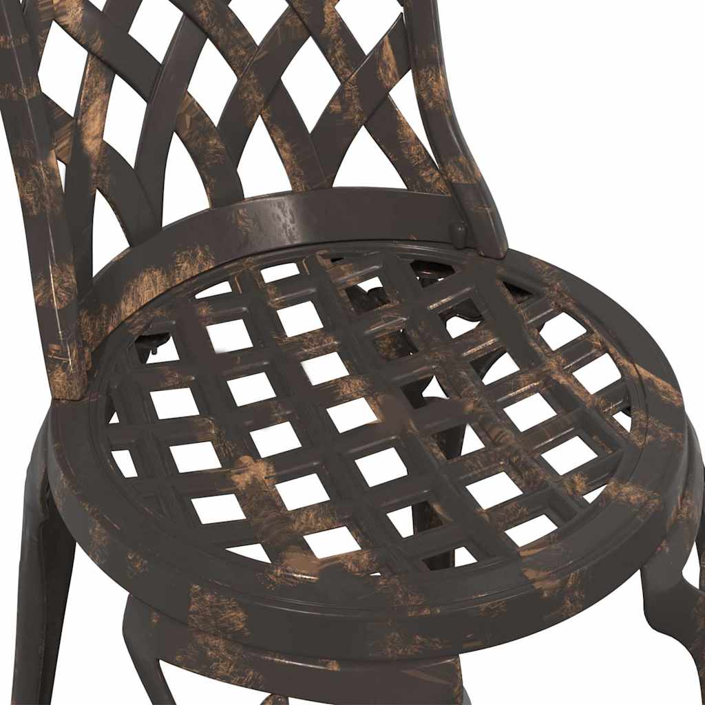 Kert Bistro Készlet 3 pcs Bronz Alumínium