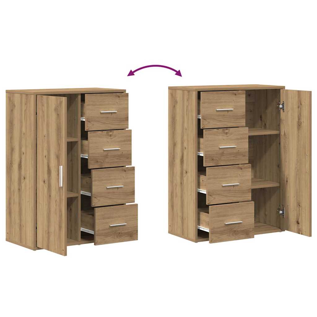 Széf 2 pcs Artisan tölgy 60 x 31 x 84 cm Faanyag