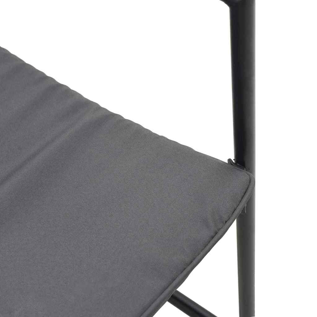 Szék párnával 4 pcs Fekete és Antracit Textilén