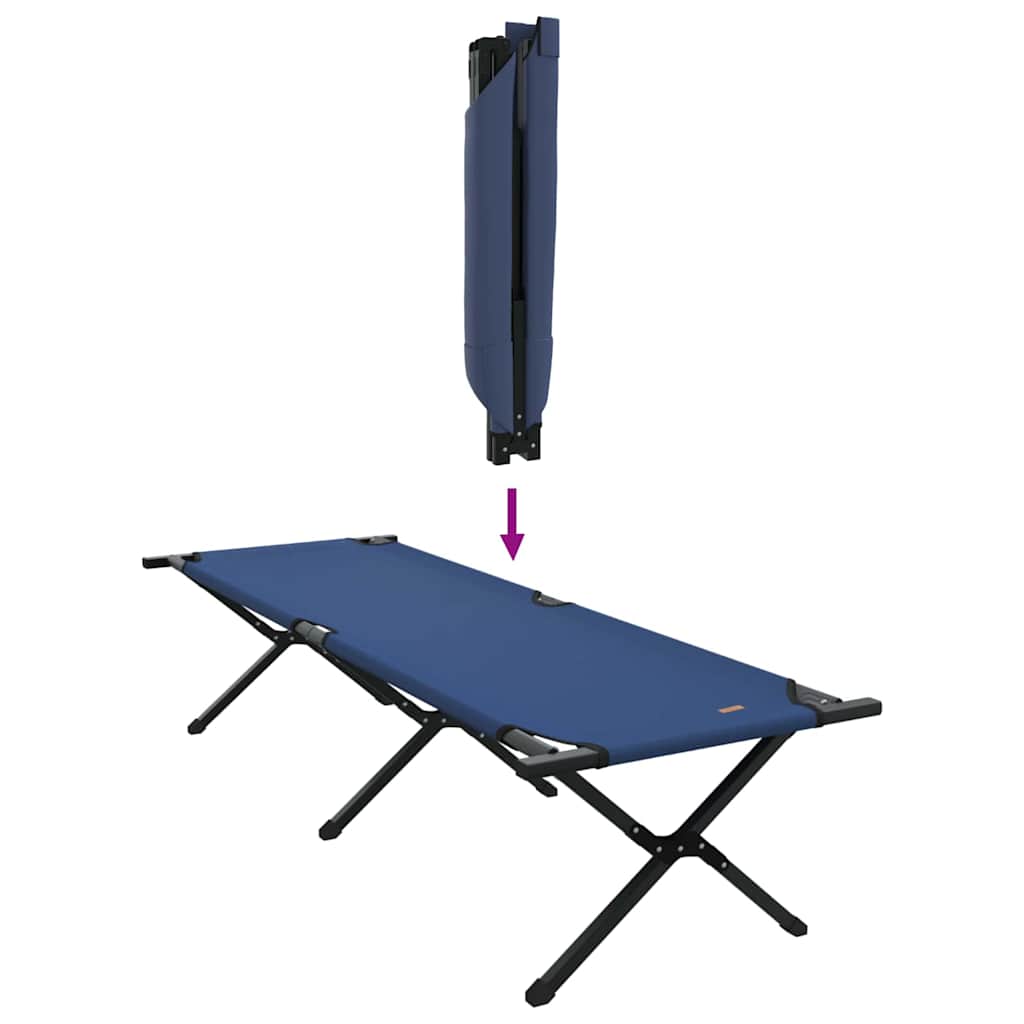 Összecsukható Kemping Ágy 2 pcs Kék 193 x 69 x 45 cm