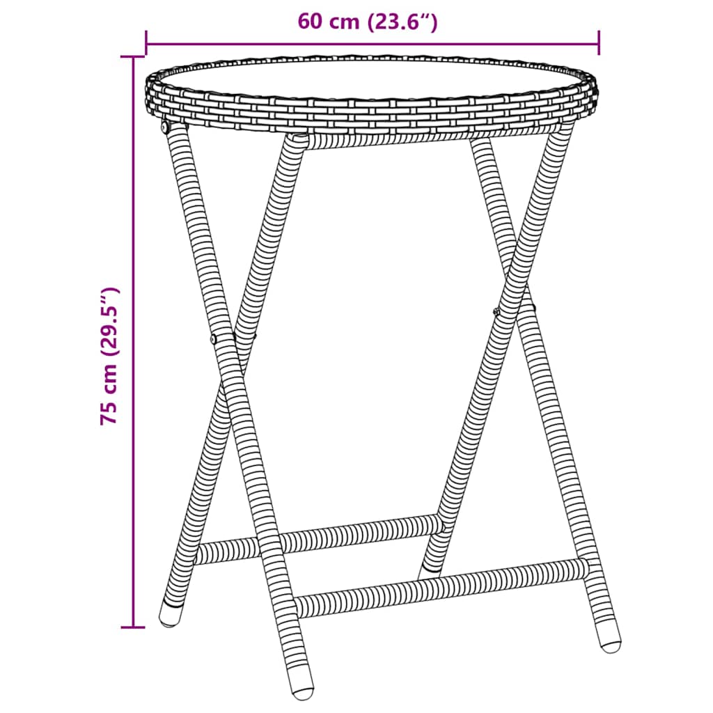 Kert Bistro Készlet 3 pcs Bézs polirattan