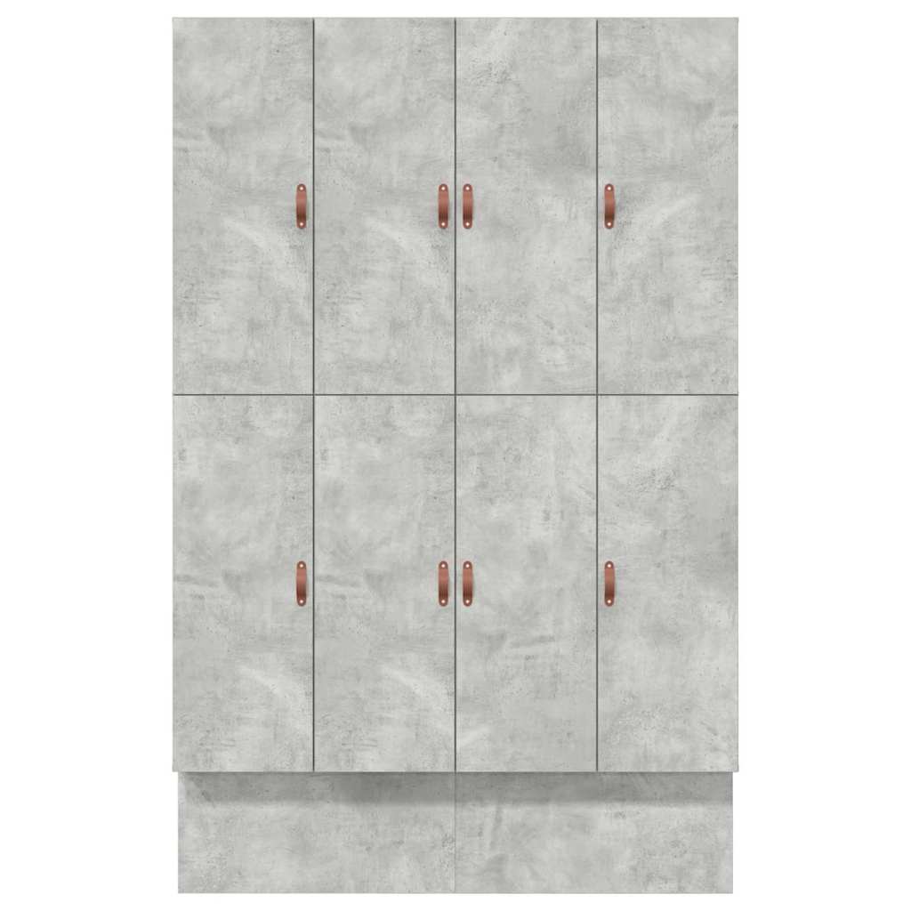Ágykeret tárolóval fiókkal Beton Szürke 140 cm Faanyag
