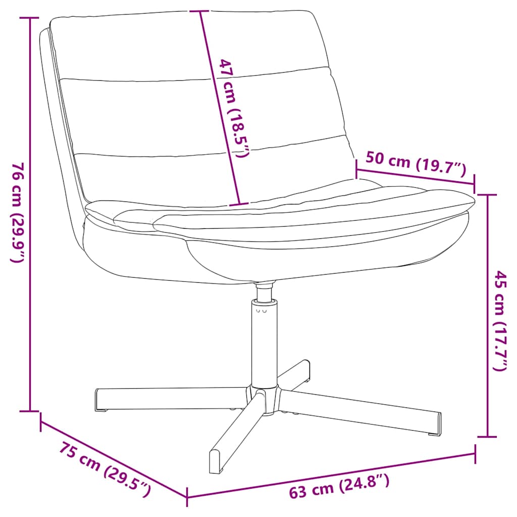 Forgószék Fekete 63 x 75 x 76 cm PU