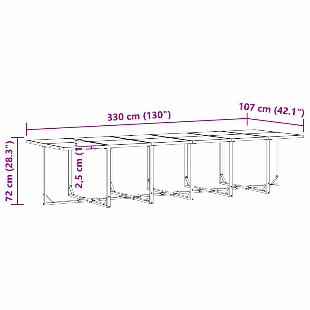 Kert étkező szett 17 pcs Fekete Acél