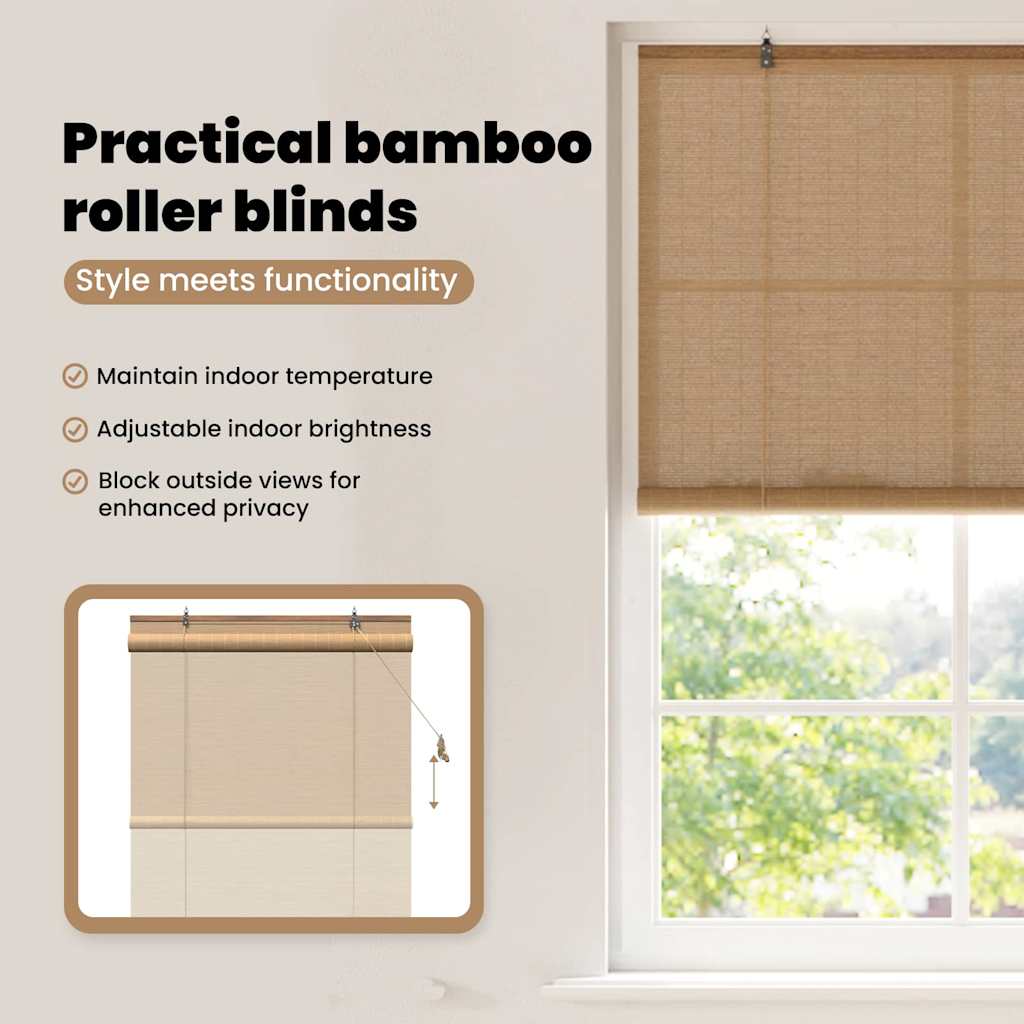 Roletta Barna 100 x 160 cm Bambusz
