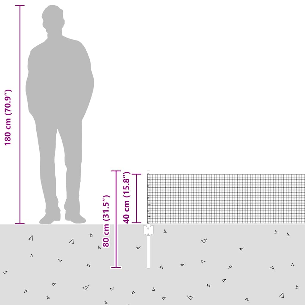 Hegesztett drótkerítés oszlopokkal 10 x 0,4 m Szürke Háló