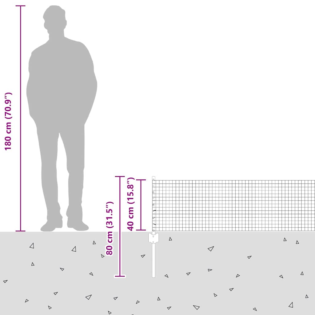 Hegesztett drótkerítés oszlopokkal 10 x 0,4 m Szürke Háló