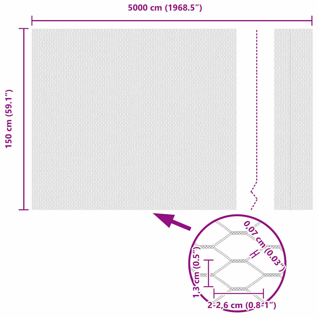 Hexagon kerítés Zöld 1,5 x 50 m PVC