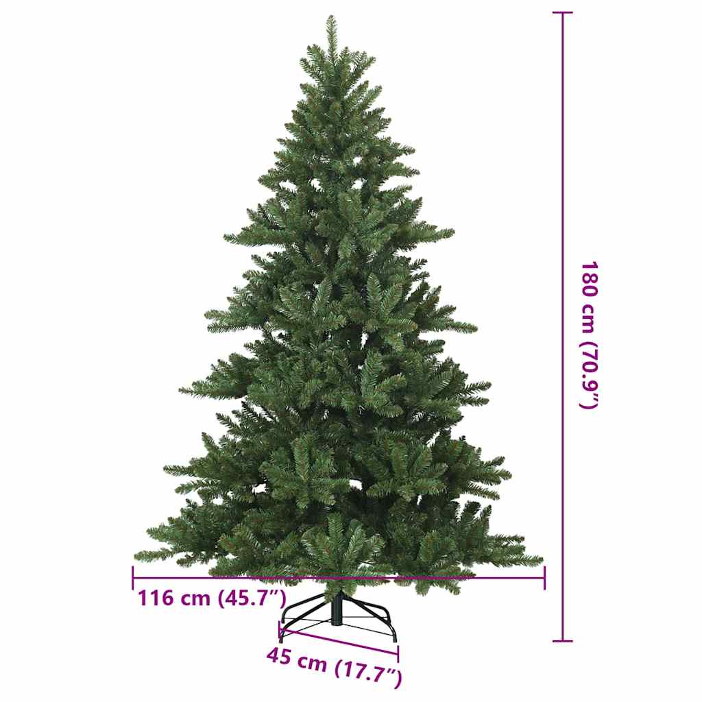 Műanyag Hajtogatós Karácsonyfa állvánnyal Zöld 180 cm PVC, acél