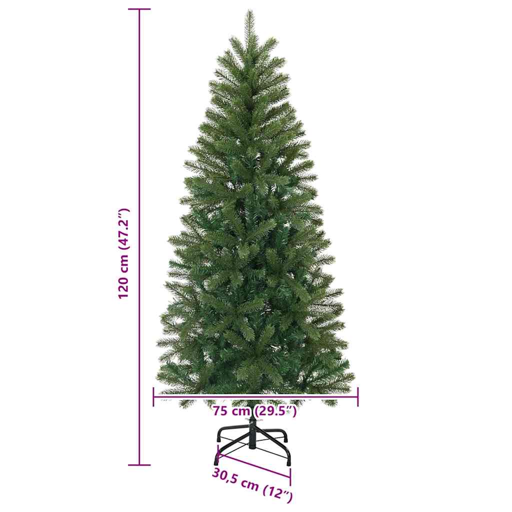 Mű karácsonyfa állvánnyal Zöld 120 cm PVC, PE és acél